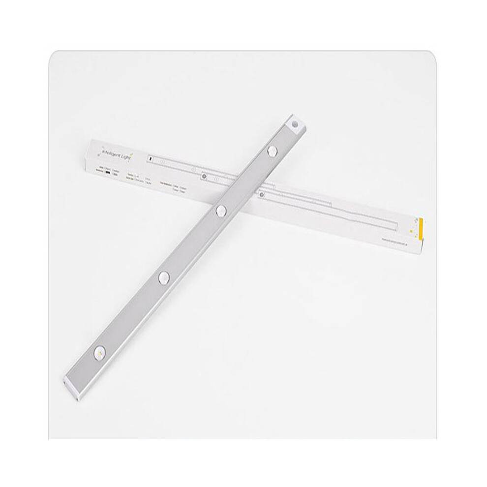 (Piano Black-20cm) led body sensor light USB rechargeable cat's eye hill ripple strip wine cabinet cupboard wardrobe light strip