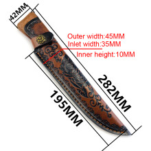 (Large) Straight Knife Leather Sheath Cover Outdoor Camping Portable carrying accessories DIY Supplies Fixed Blade Knife Holsters