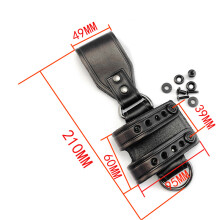 (Large black) Outdoor Straight Knife Blade Belt Buckle K Sheath Waist Belt Hook Knife Parts