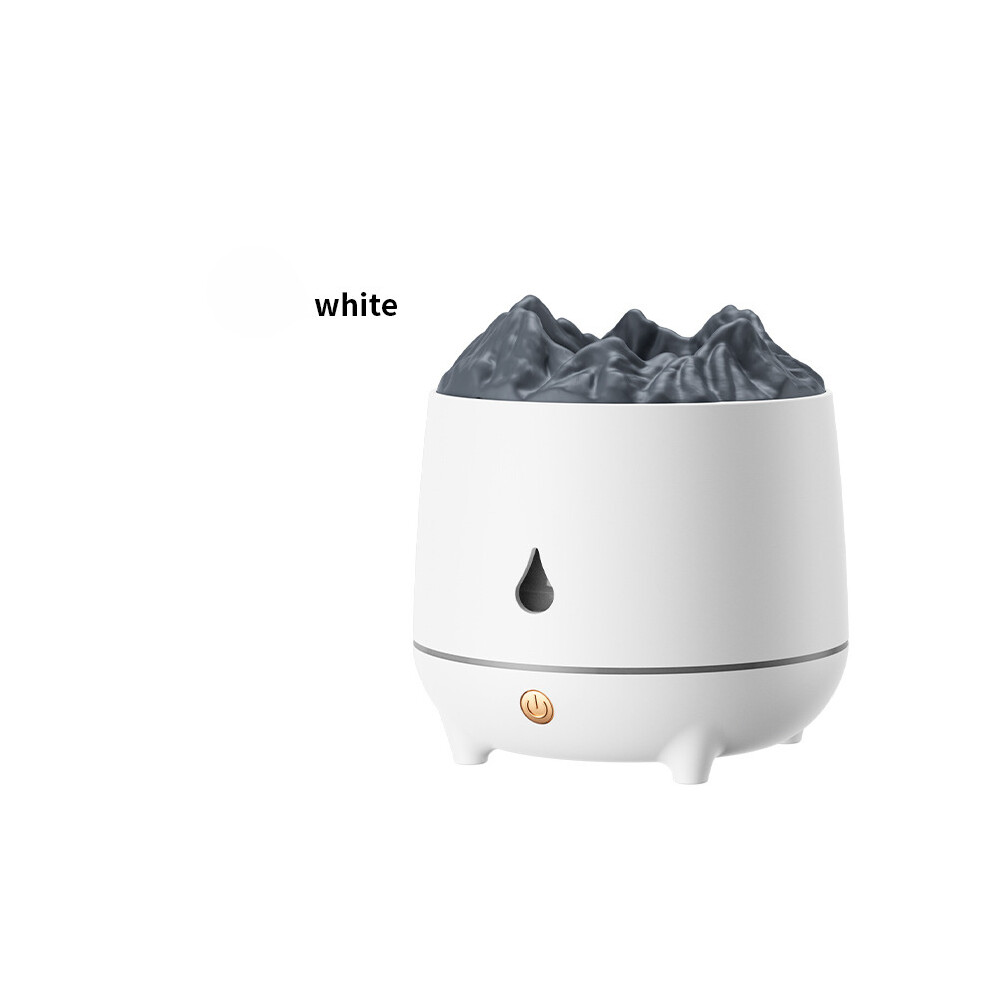 (White) The New Flame Diffuser Humidifier Intelligent Timing Home Office Car Air Freshener White 320997612421