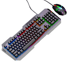 DS600-schwarze Regenbogenlicht-Tastaturmaus