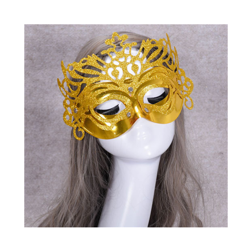 (Gold) Crown Phantom Venetian Eye Mask Masquerade Women Princess Crown Filigree Mask 320997618362