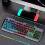 DS600 Corded Gaming Keyboard-black rainbow light keyboard 7