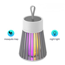 (Grey, Direct plug) Mosquito Killer Lamp Electric Mosquito Trap Lamp Radiationless USB Insect Trap