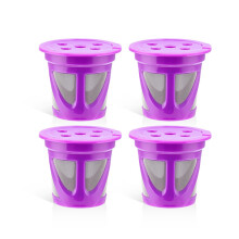 (Purple) 4 Reusable Refillable K-Cups Coffee Filters for KEURIG K-Supreme Plus Machine
