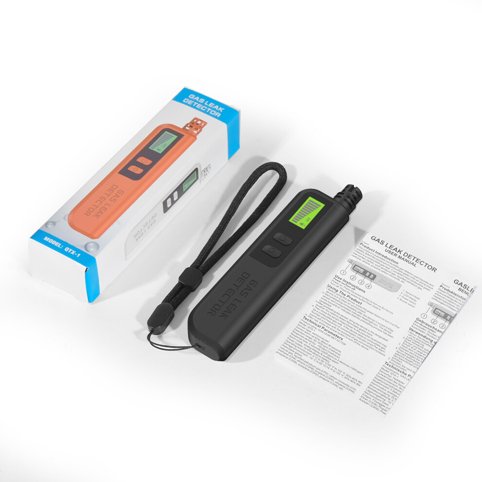 (Black) Portable Handheld Natural Gas Leak Detector Combustible Gas Alarm Detector 320997637219