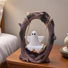 Halloween Ghost Swing Statue Funny Tree Hanging Decor for Home or Party