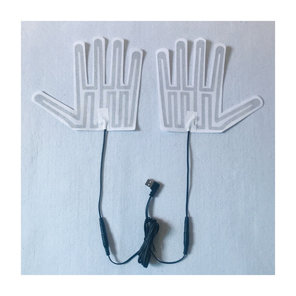 (Dc One To Two Cable) 5V Usb Gloves Heated Pads Electric Heating Element Heater For Motorcycle Gloves 320997626428