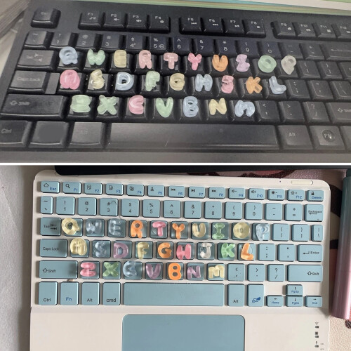 Keyboard Keycap Stickers With 26 Letter 10 Number-transparent 2