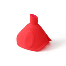 (Red) Multi-Functional Anti-Hot Silicone Insulation Clip Small Hole Funnel Household Kitchen Tools