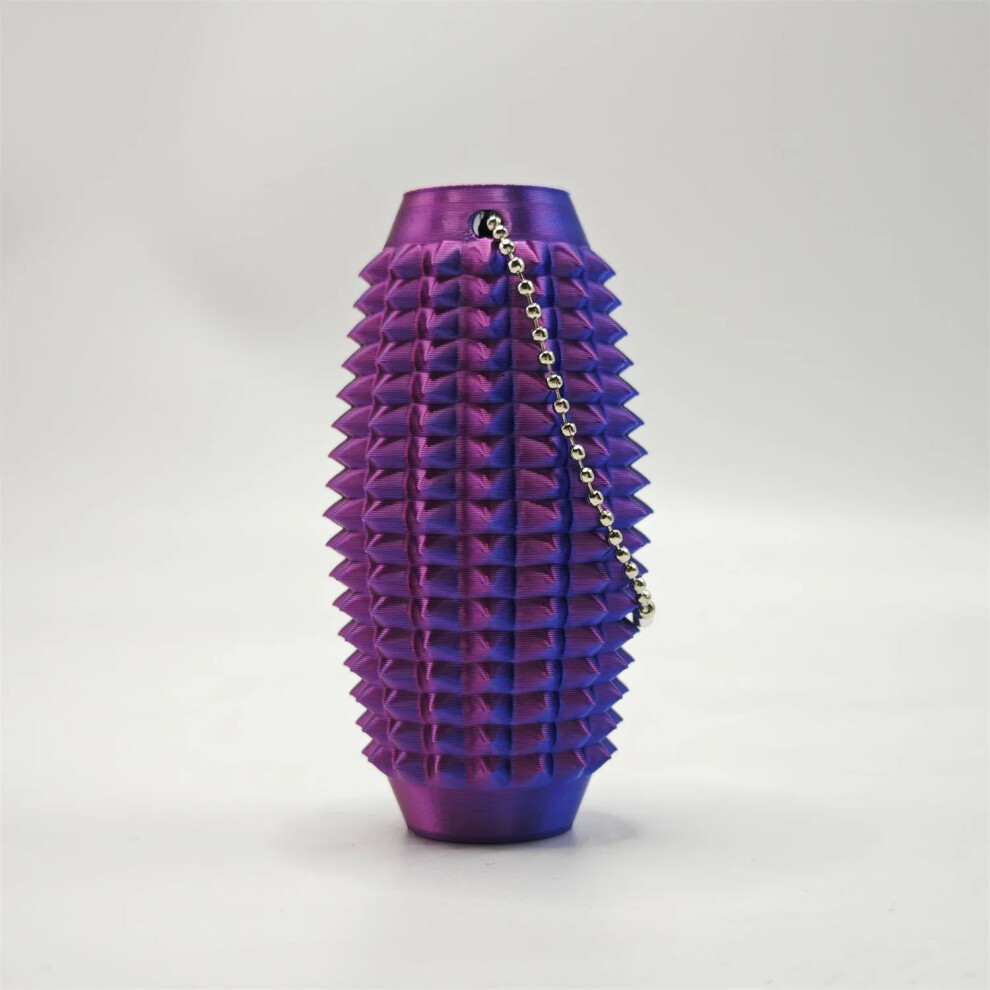 (Purple) Massager Keychain Spiky Grippie Stim Keychain Mini Anxiety Relief Toy for Adults