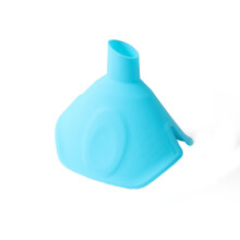 (Blue) Multi-Functional Anti-Hot Silicone Insulation Clip Small Hole Funnel Household Kitchen Tools