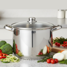 Buckingham 16L Stainless Steel Induction Stock Pot 30cm with Glass Lid