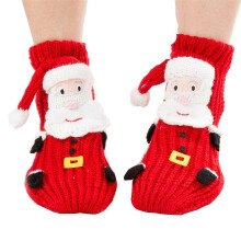 (Santa Claus) 3D Knitted Animal Christmas Socks | Warm & Realistic Winter Designs