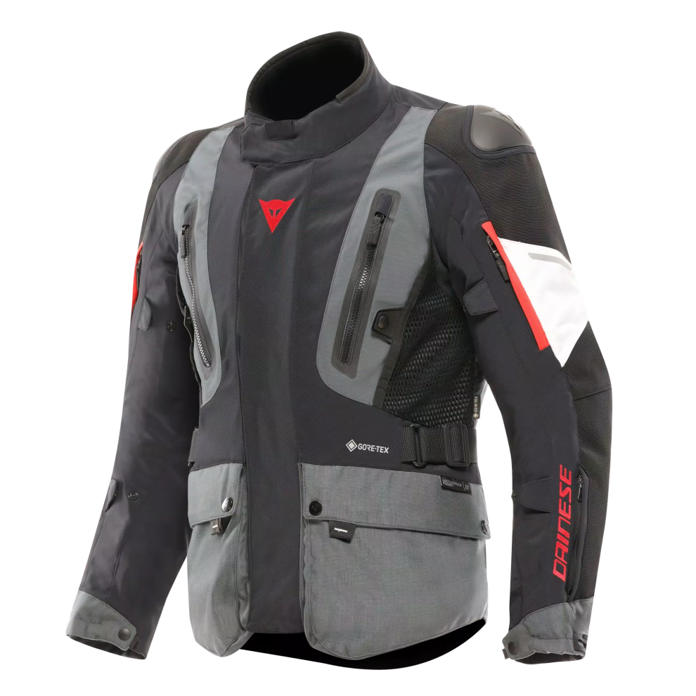 (Uk 38) Dainese Carve Master 4 Gore-Tex Jacket Black / Red / Grey Black,Red,Grey 8000958321457