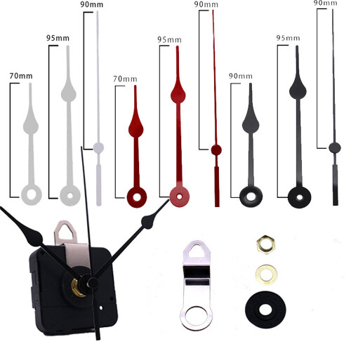 (Clock movement(A type)) 3PCS DIY Wall Clock Quartz Movement Repair Kit Replacement Parts Tool Set