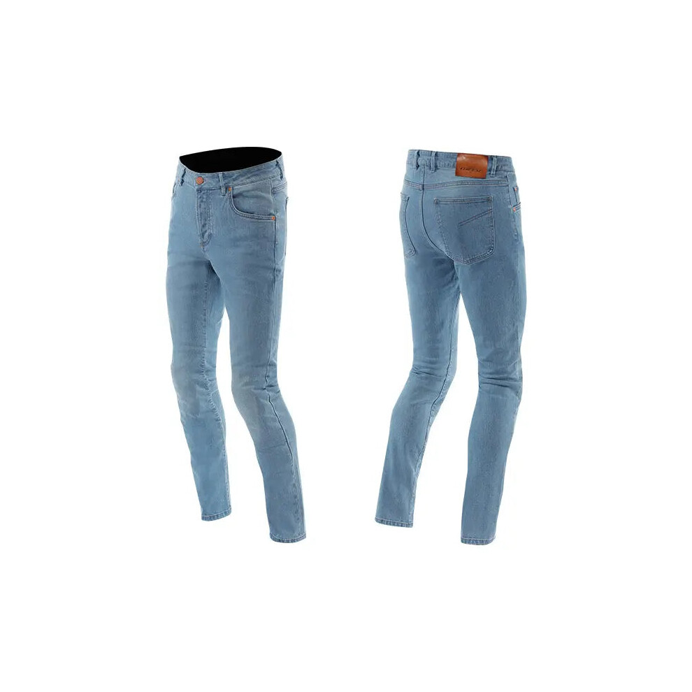 (36 (Short)) Dainese Aa 5 Pocket Denim Slim Jeans Light Blue 8051019840493