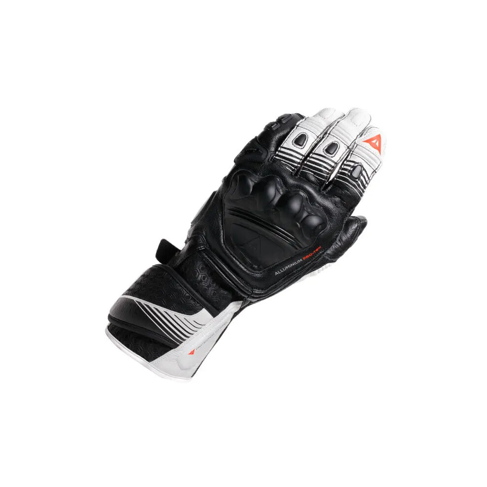(Xxl) Dainese Fiero Metal Leather Gloves Black / White / Fluo Red White,Black,Red 8051019884053