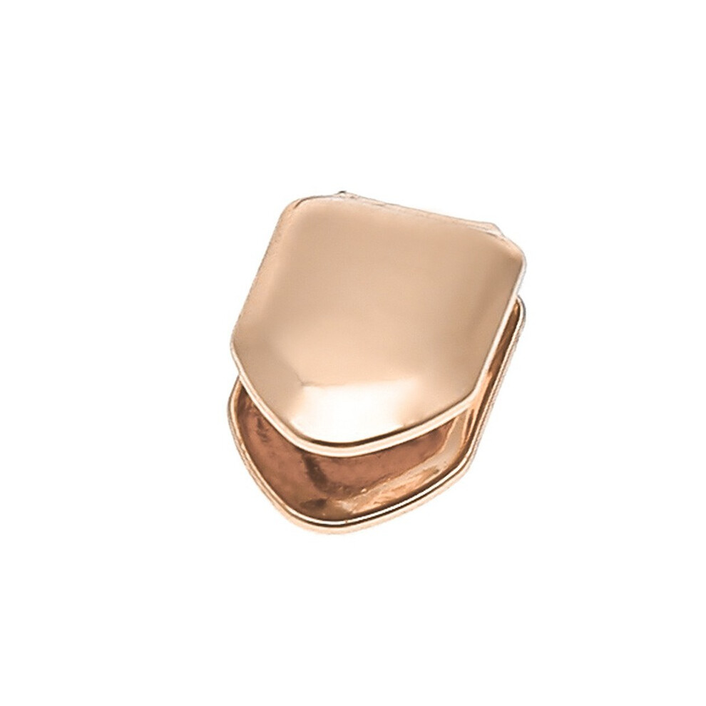(Rose Gold) 1pcs Gold Plated Small Single Tooth Cap Hip Hop Jewelry Teeth Grills Mouth