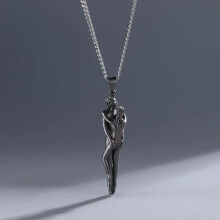 (Gunmetal Black) Unity Necklaces for Him and Her Collar De Abrazo Pack