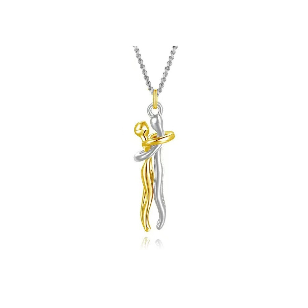 Silver/Gold ( + + Chain) Hug Necklace For Couples