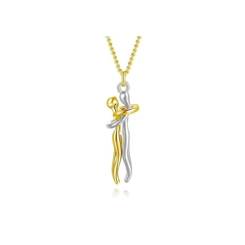 Gold/Silver ( + + Chain) Hug Necklace For Couples
