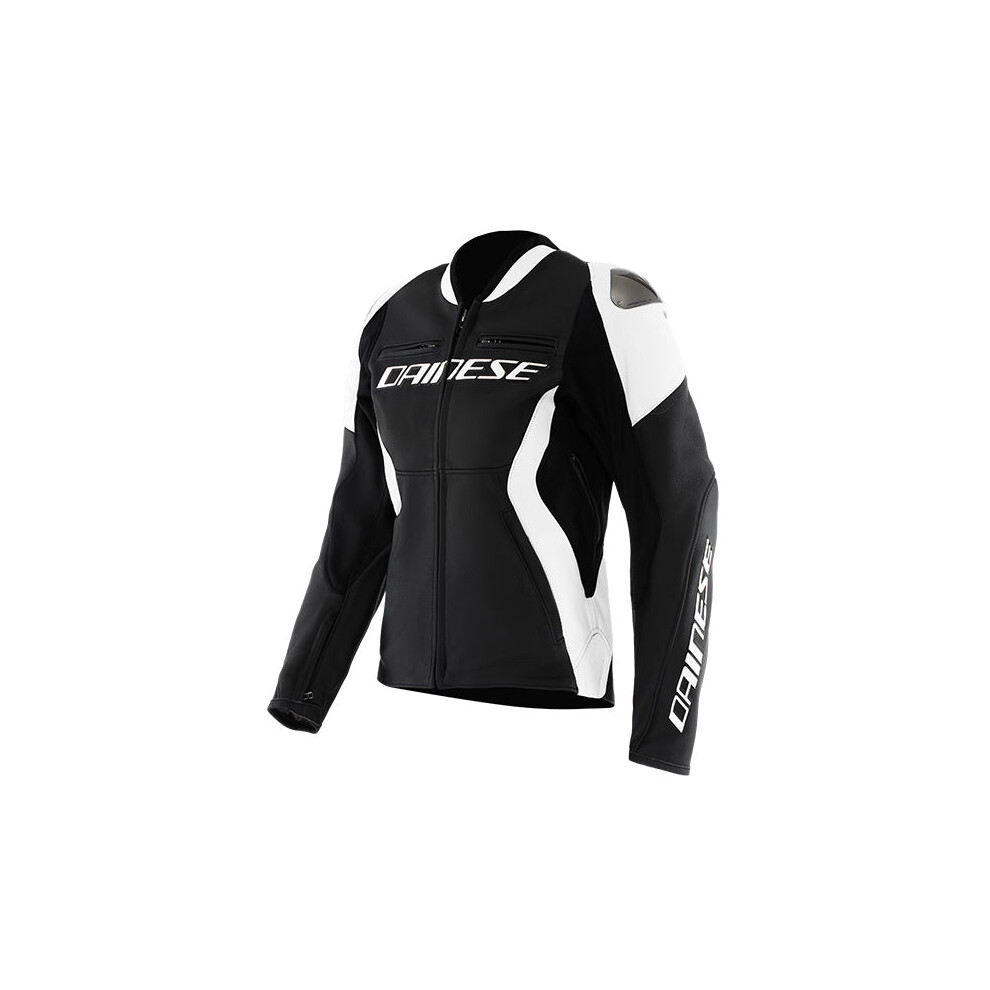 (Uk 20) Dainese Racing 5 Ladies Leather Jacket Black / White White,Black