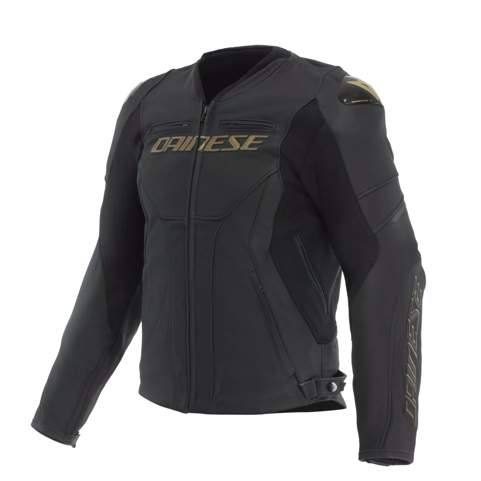 (Uk 52) Dainese Racing 5 Leather Jacket / Gold Black 8000958321419