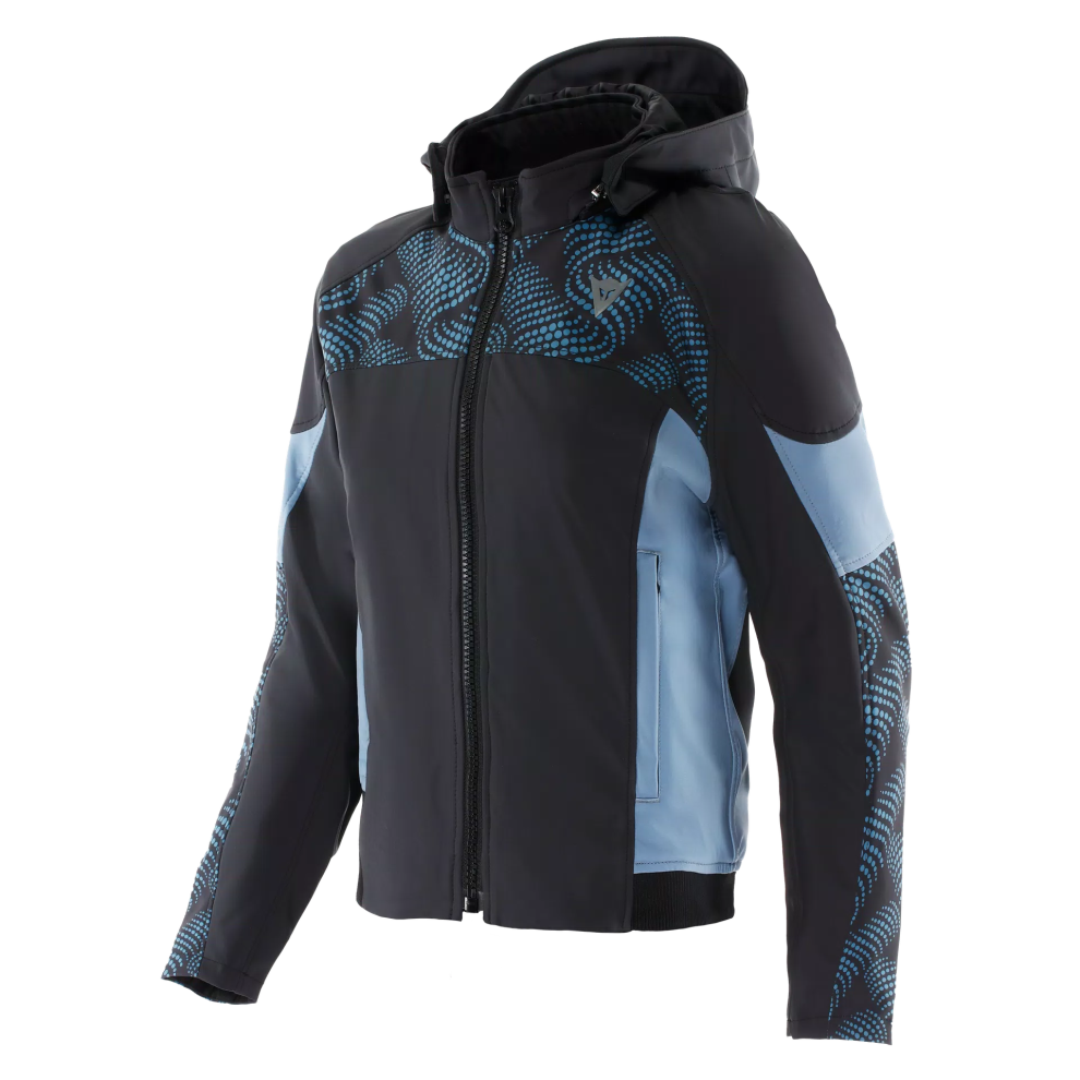 (Uk 22) Dainese Ignite 2 Hoodie Ladies Textile Jacket Black / Blue Mirage Blue,Black 8051019843593