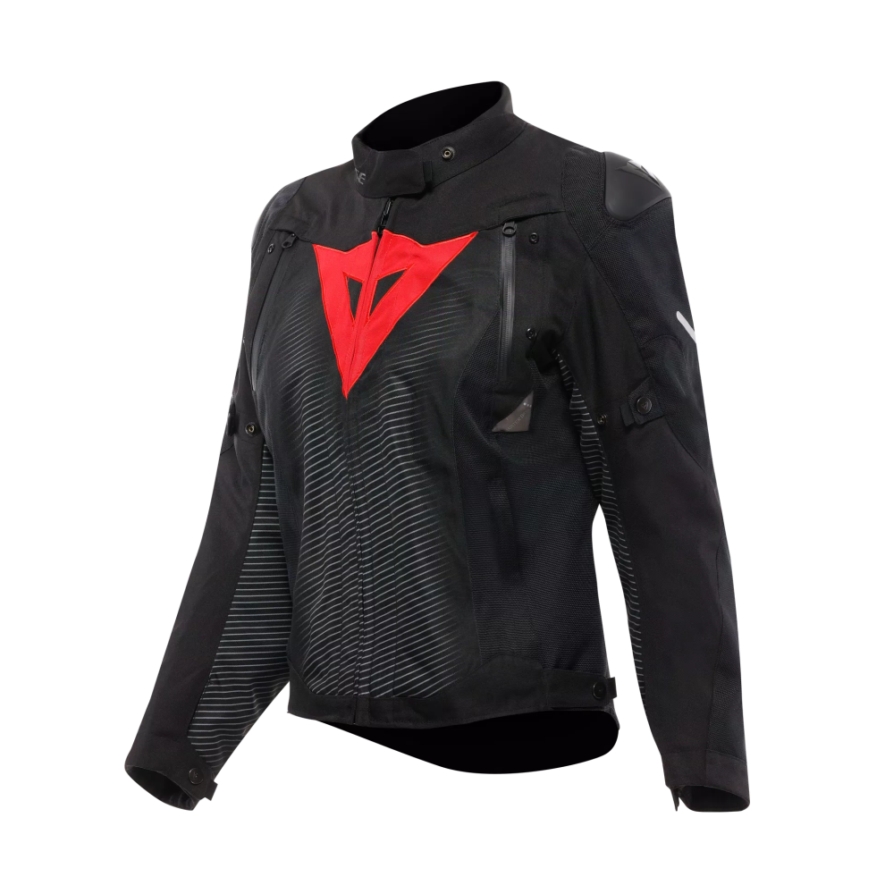 (Uk 10) Dainese Super Sprint D-Dry Ladies Textile Jacket Black / Lava Red Black,Red 8000958324151