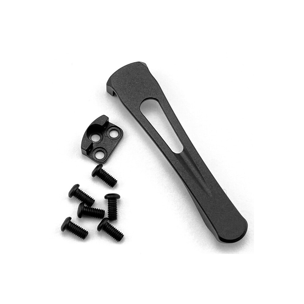 (Black) Titanium Alloy Clip Pocket Back Clip For Spyderco C81 Paramilitary 2 C223 Para 3 Black 123643959389