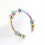 (Silver) Rotatable Beads Spinner Ring For Stress Relief Anxiety Movable Spherical 9