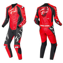 (UK 44) Richa Stradale GP 1 Piece Leather Suit Red / Red / Black