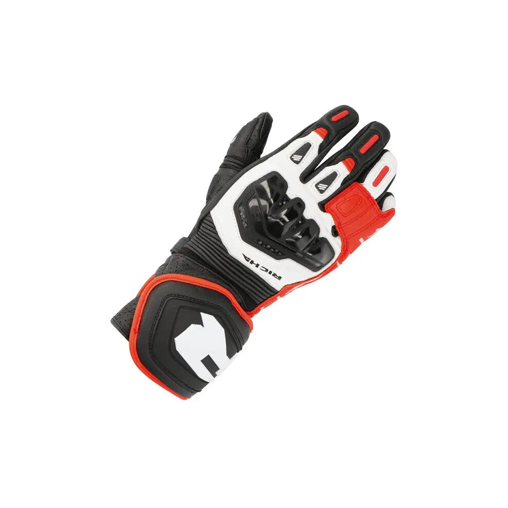 (M) Richa Stradale Long Leather Gloves Black / White / Red White,Black,Red 5415033342754