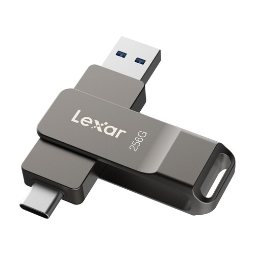 Lexar Lexar D40E 256GB Dual Usb Stick Type-C Jump Drive, Titanium Grey