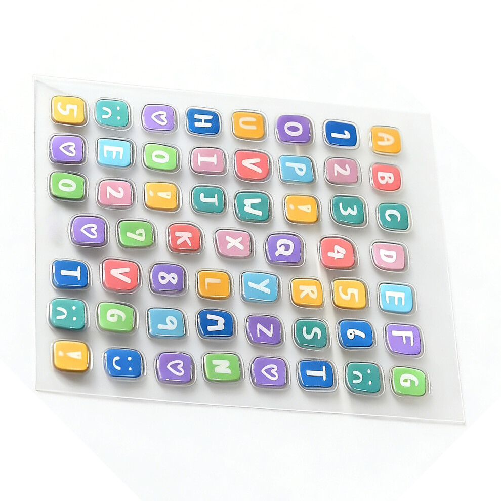 Colorful Keyboard Stickers 26 Letters And Numbers Keycap 7704001080278