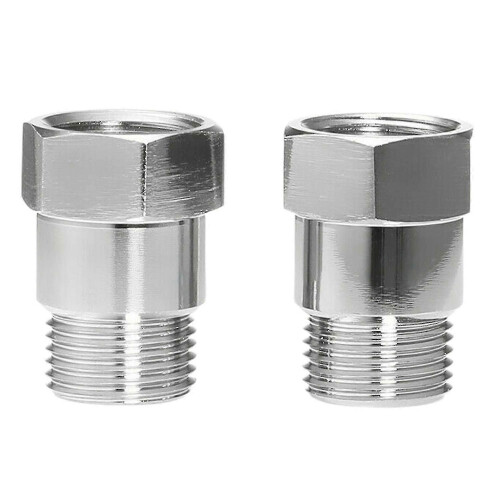 2pcs O2 Sensor Spacer Threaded Universal M18 X 1.5 Car Engine Light Oxygen Sensor Extender Adapter F 1