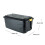 Strata 190L Schwarze Aufbewahrungsbox mit Rollen Deckel 4