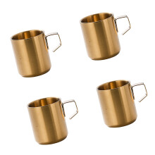 Tasses à café en acier inoxydable 304, paquet de 4,-Or 150ml
