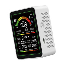 Moniteur portable de qualité de l'air 9 en 1, pour la-Blanc