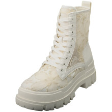 (4) Buffalo Aspha Rld Bloom Flower Vegan Womens Ankle Boots in White