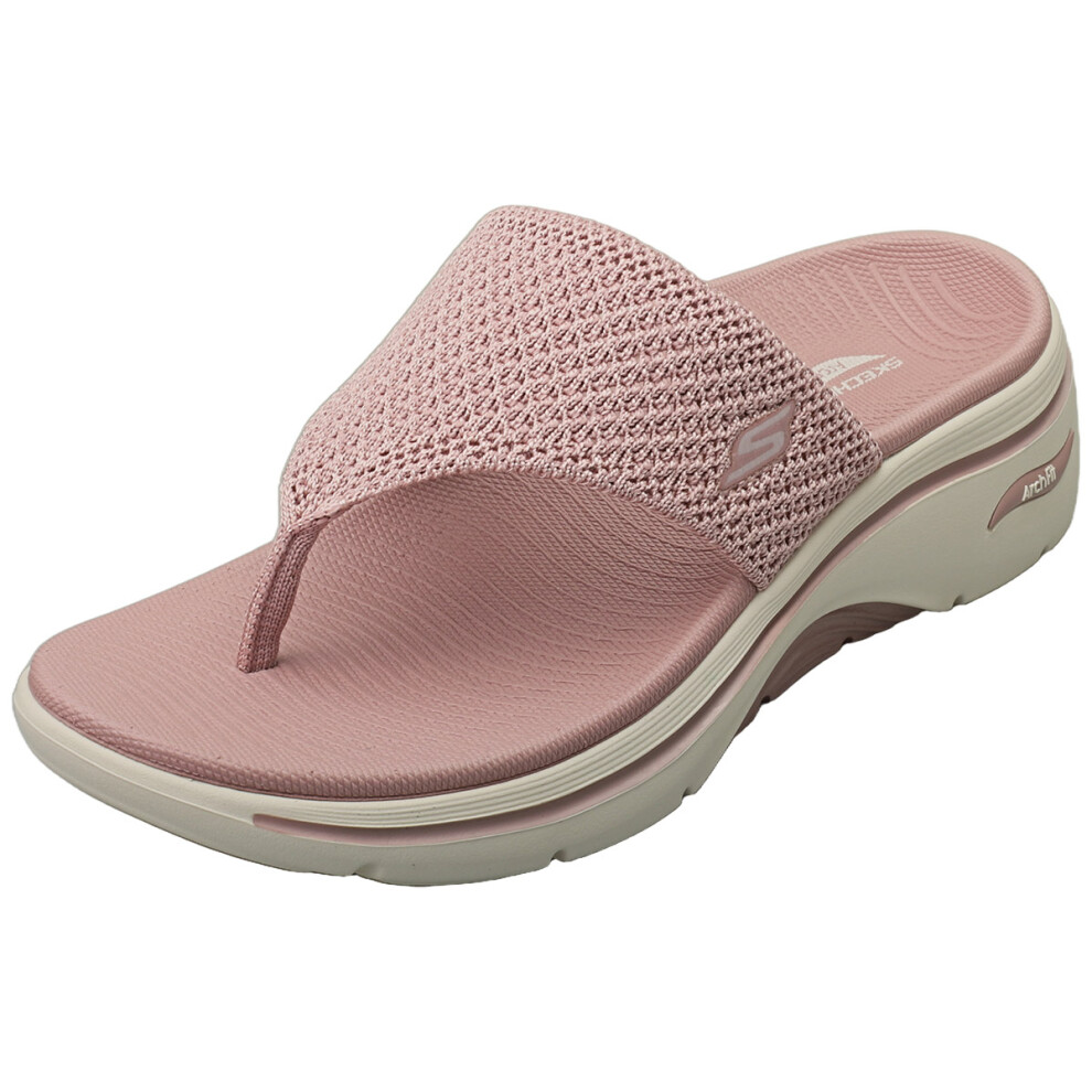 Skechers (6) Go Walk Arch Fit 2.0 Womens Walking Sandals In Mauve