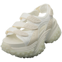 (6.5) Buffalo Cerbo Track Vegan Womens Walking Sandals in White