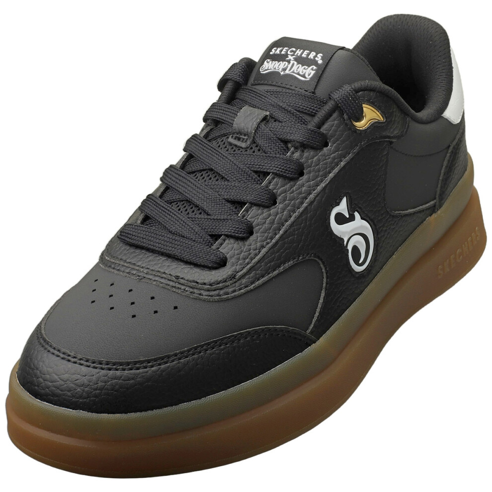 Skechers (8) Snoop Dogg Courtside Mens Fashion Trainers In Black White