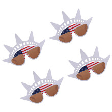 4 stuks leuke dansbril lichtgewicht comfortabele ABS plastic-Wit