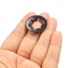 Arruelas de dentes internos de precisão, kit de arruelas Starlock para reparos rápidos, fixadores de aço 65Mn pretos com absorção de impacto,