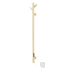 (1100mm x 32mm, Brushed Brass Stainless Steel) Tain Dry Electric Robe, Towel & Coat Warmer