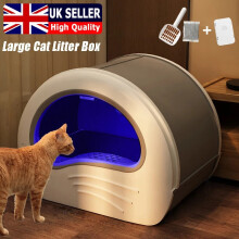 Large Self Cleaning Cat Litter Tray Automatic UV Sterilization Cat Litter Box Pan with Drawer UK