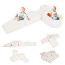Juego de espuma para niños pequeños con piscina de pelotas y cubiertas de sherpa