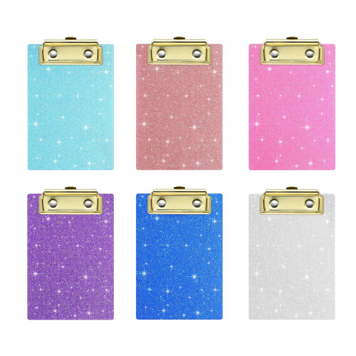 Sparkling Acrylic Document Clip Board 6x4Inch For-Light Green 1